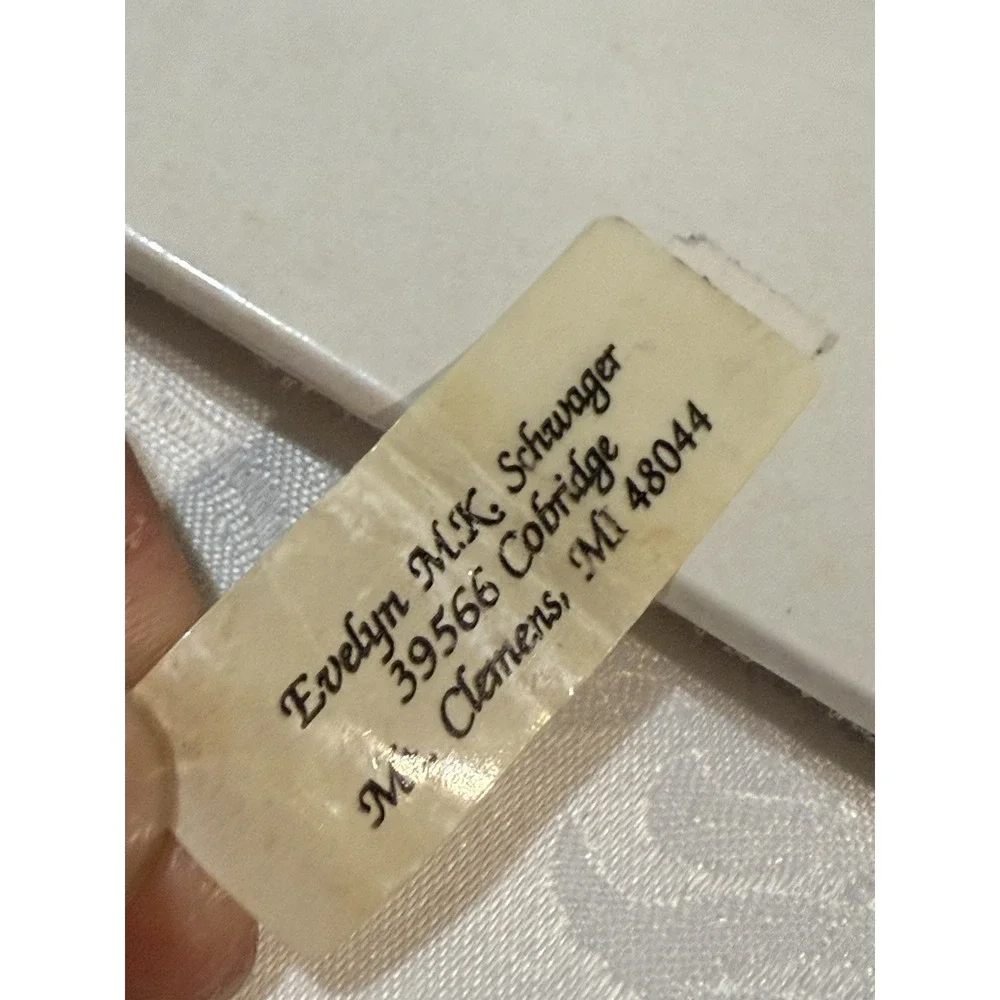 vintage Kemp & Beatley all-linen place mat and napkin set in its original box